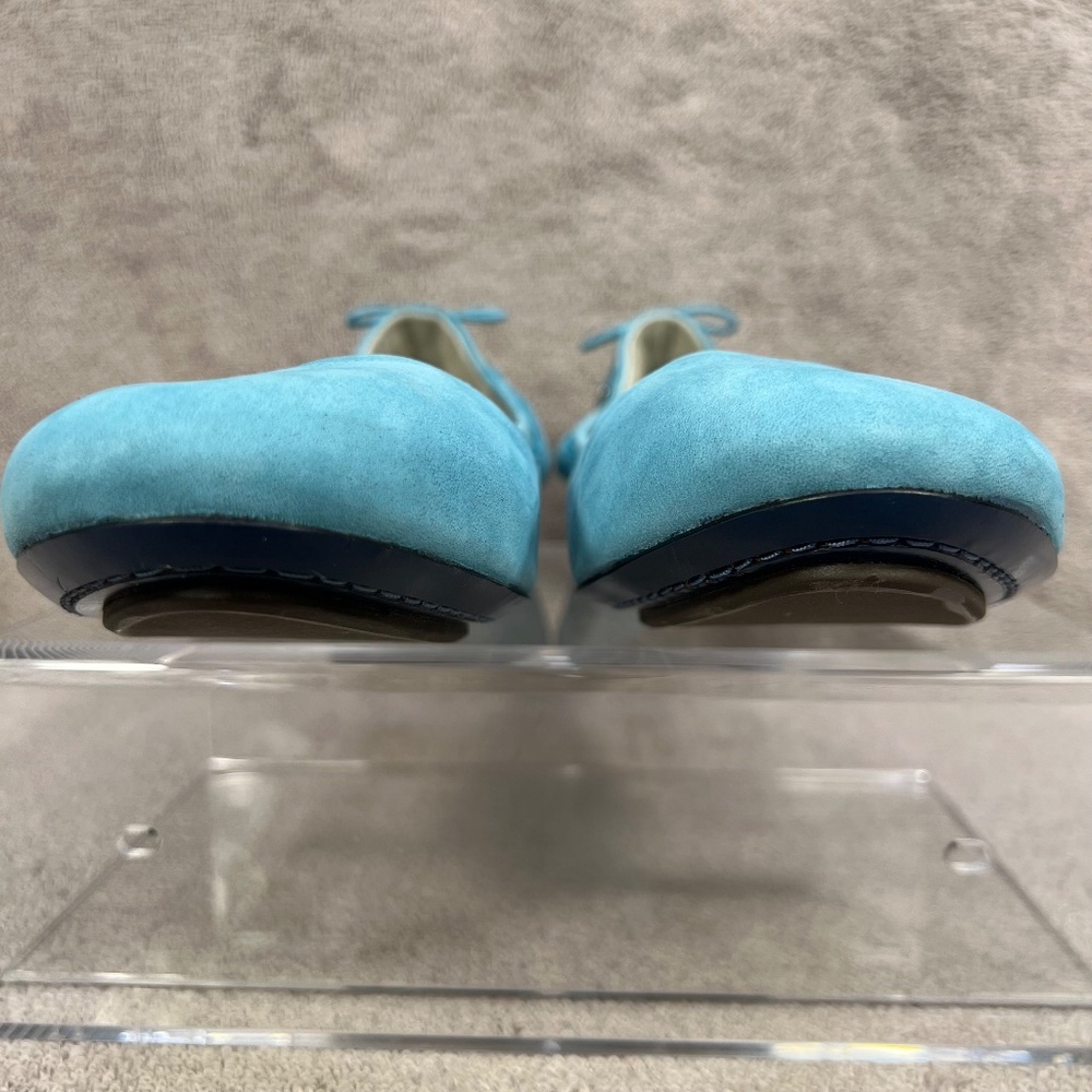 Maria Shariapova Cole Haan Nike Air Corset Lace Up Teal Ballet Flats 10B Preppy - Picture 3 of 12